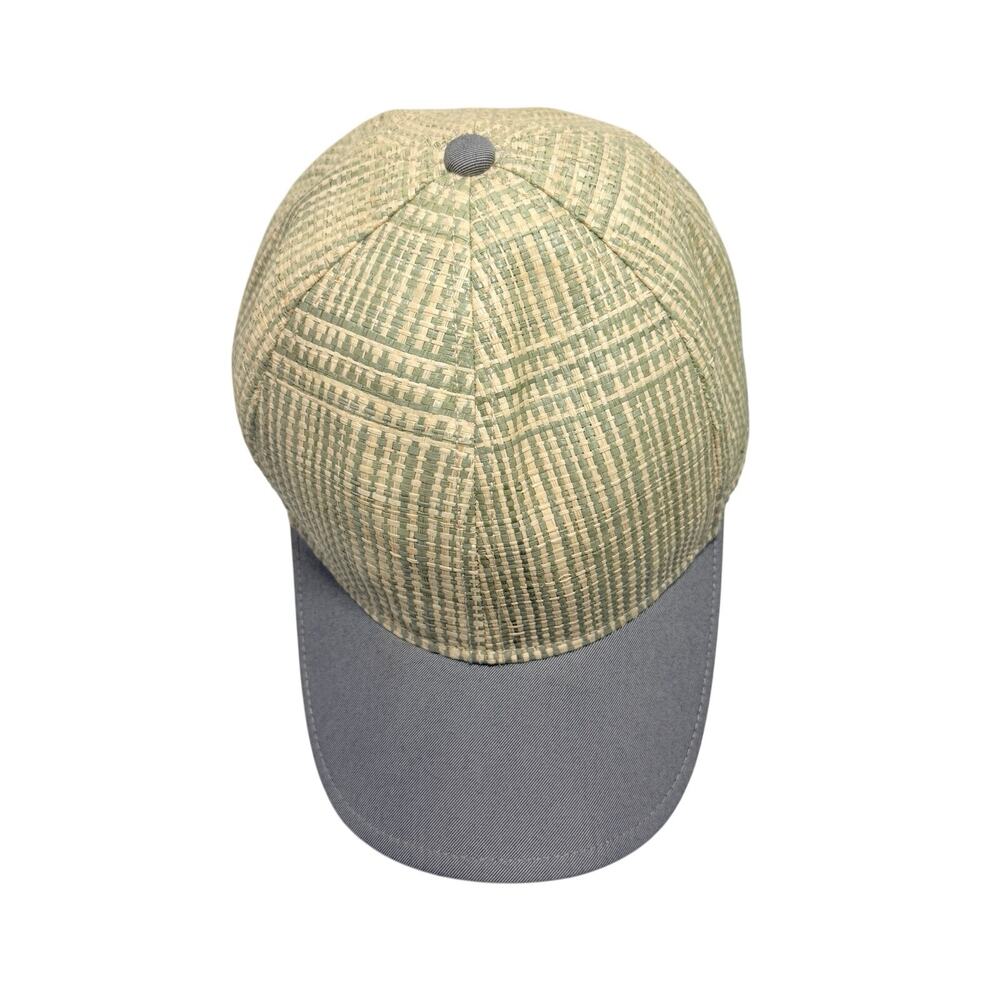 Lululemon Festival Hat OS Woven Straw Baseball Cap Tan Grey Adjustable